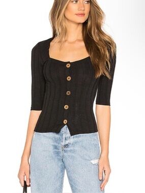 Free People Central Park Ribbed Top